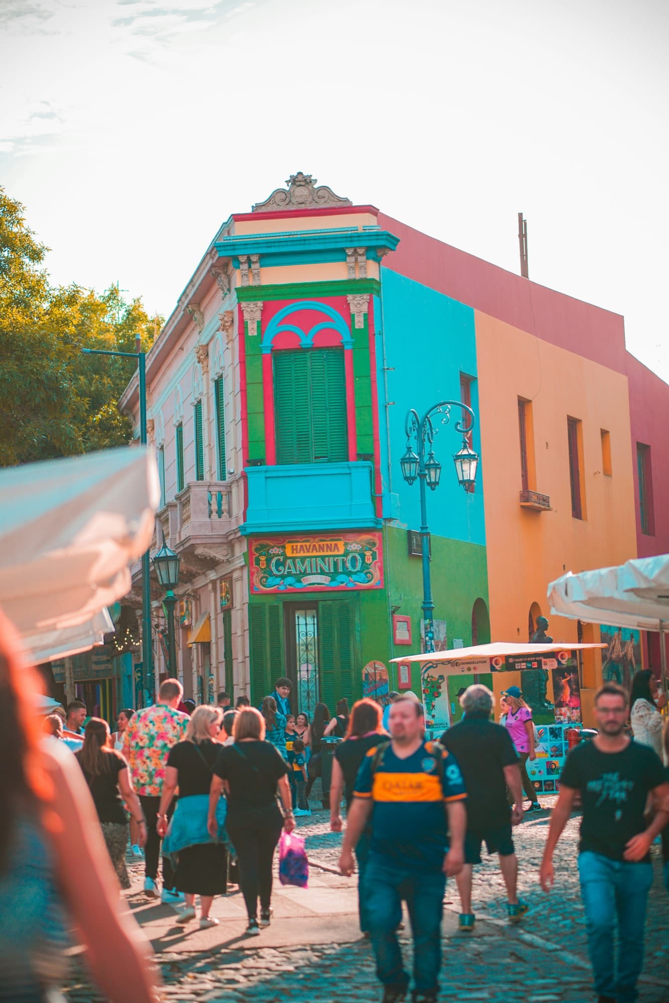 Brightly painted houses in the La Boca neighborhood of Buenos Aires